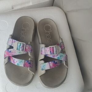 Chaco Pastel Tie-Dye Adjustable Slide Sandals